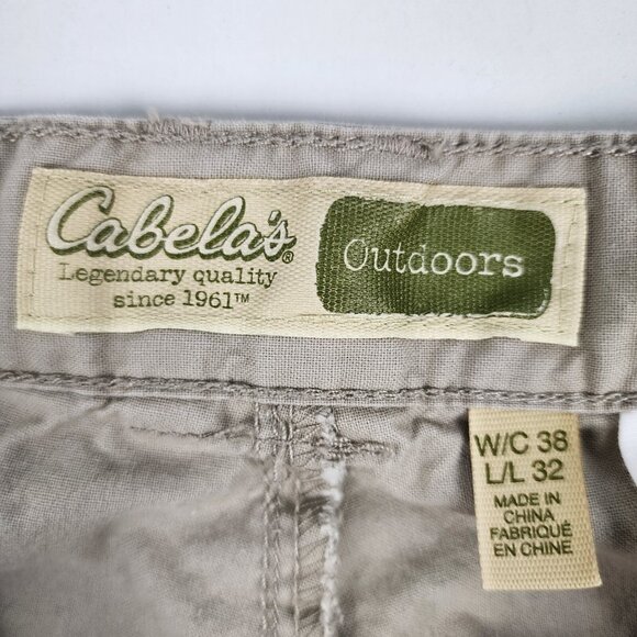 Cabelas Pants Mens 36x31 Beige Outdoor Convertible Pants Ankle Zips - Picture 4 of 9
